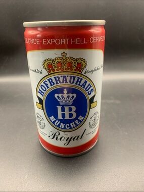 Vintage Beer Can Hofbrauhaus Munchen Royal Light Beer Export Empty Steel Can